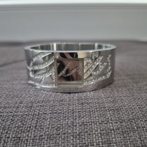 Guess Crystal Stainklss Steel Square Face Watch